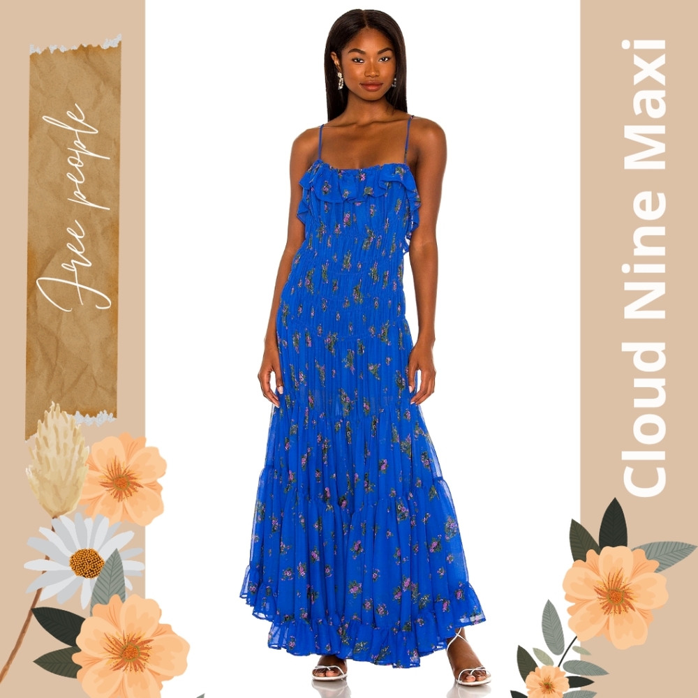 Free People Blue Floral Maxi Dress - Picture 3 of 5